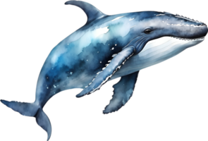 AI generated A whale soaring in the air. Ai-Generated png