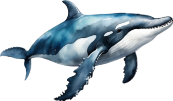 AI generated A whale soaring in the air. Ai-Generated png