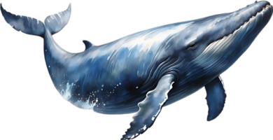 AI generated A whale soaring in the air. Ai-Generated png