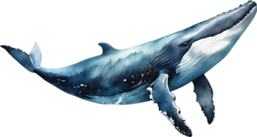 AI generated A whale soaring in the air. Ai-Generated png