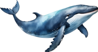 AI generated A whale soaring in the air. Ai-Generated png