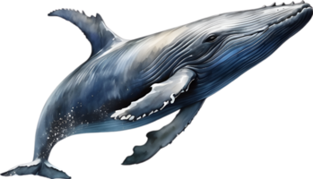 AI generated A whale soaring in the air. Ai-Generated png