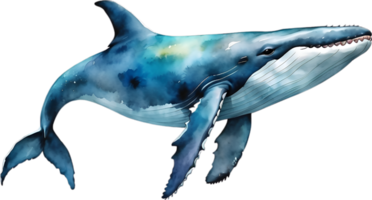 AI generated A whale soaring in the air. Ai-Generated png