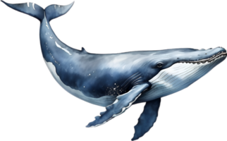 AI generated A whale soaring in the air. Ai-Generated png