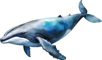 AI generated A whale soaring in the air. Ai-Generated png