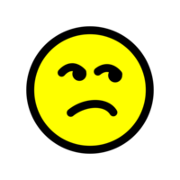 Confused face emoticon png