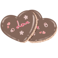 corazón conformado chocolate pastel png