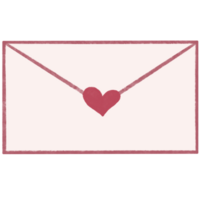 rosa kuvert med en hjärta png
