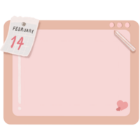 pink paper with heart, valentine day png