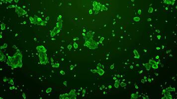 astratto e liscio volumetrica le forme di il virus quello attirare ogni altro e trasformare. coronavirus virus o microrganismi. animazione per medico e scientifico composizioni. video 4k, senza soluzione di continuità ciclo continuo