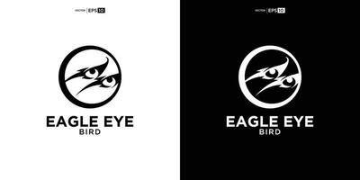 águila ojos pájaro halcón logo diseño vector inspiración