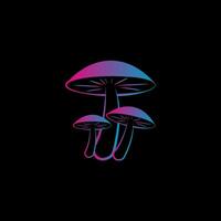 Mushroom icon gradient vector design