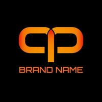 PP, PIP, initial letter logo design vector