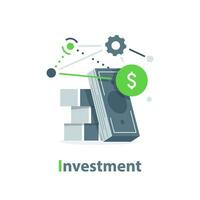 personal finanzas,invirtiendo planes conjunto concepto, guardar inversión. estrategia y regreso en inversión vector