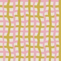 Abstract distorted plaid seamless pattern vector