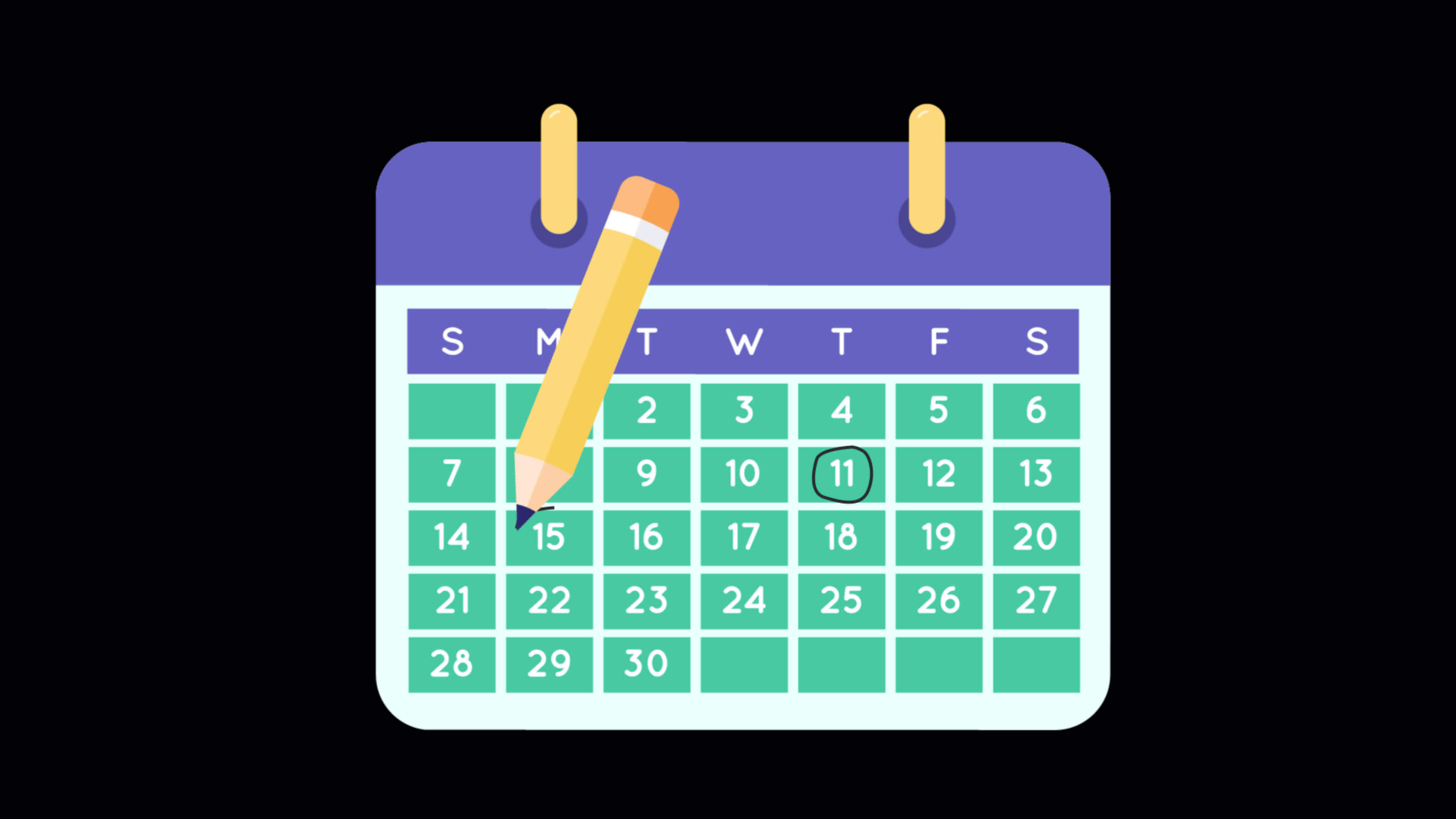 Marking Important Days on Calendar On Alpha Channel 36284801 Stock