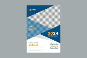 Annual report brochure flyer design template vector, Leaflet, presentation book cover templates, layout in A4 size vector