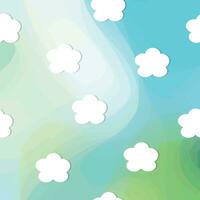 White clouds on abstract blue sky. vector