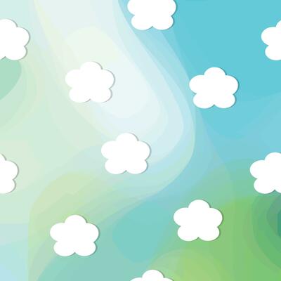 White clouds on abstract blue sky.