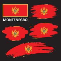 conjunto de vector banderas de montenegro