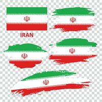 Set of vector flags of Iran