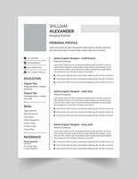 Resume Template CV Template Professional Resume Template for Word, Pages, Google Docs, Business vector