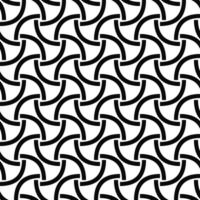 Monochrome abstract seamless curved shape pattern design vector