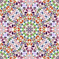 Geometrical seamless mandala ornament pattern background - floral bohemian oriental vector art design