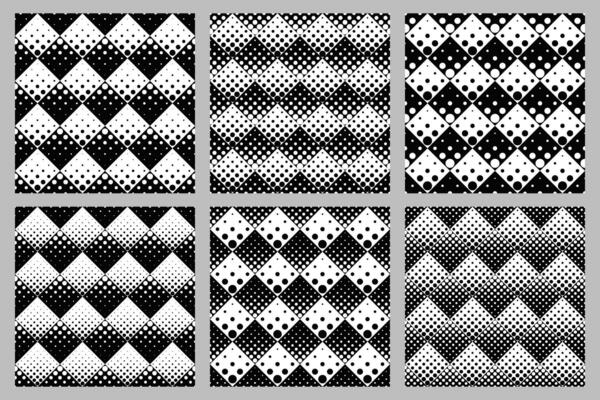 Geometrical retro circle pattern background set - abstract vector graphic designs