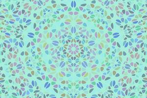 Dynamic abstract geometrical circular floral pattern background vector