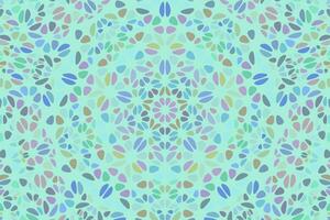 Dynamic abstract geometrical circular floral pattern background vector