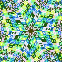 Dynamic geometrical tiled pattern background design - colorful circular hypnotic vector graphic
