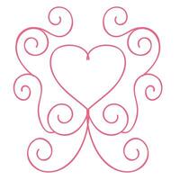 Elegant decoration with hearts for Valentines Day. Vector illustration. Vector illustration