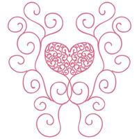 Elegant decoration with hearts for Valentines Day. Vector illustration. Vector illustration