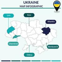 Infographic of Ukraine map. Map infographic vector