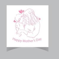 Happy mothers day greeting cards vector