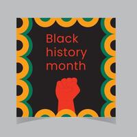 Black History Month. African American History. Celebrated annual. In February in United States and Canada. In October in Great Britain. Poster, card, banner, background. Vector illustration