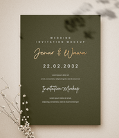 Wedding Invitation Mockup psd