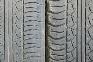 The background of the tread pattern of the car wheel. Rubber tir photo