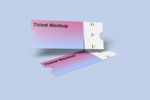 ticket mockup template psd