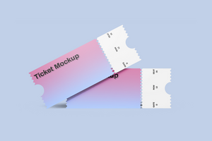 ticket mockup template psd