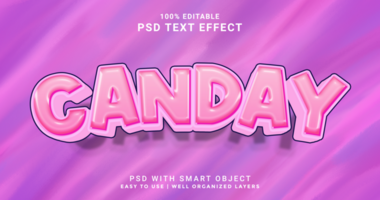 canday 3d testo effetto psd
