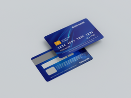 conjunto de crédito tarjetas vector maquetas aislado en blanco antecedentes. psd