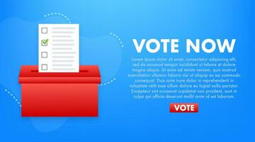 Online Voting Concept Vector Illustration with Ballot Box and Check Mark, Digital Election and Democracy Theme