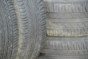 Four wheel drive. Rubber tires. Summer rubber set for the car photo