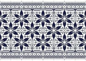 geometric and flower line ethnic fabric seamless pattern for cloth carpet wallpaper background wrapping etc. vector