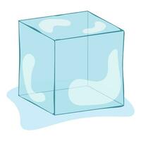 Transparent glass cube shapes in realistic style. Vector illustration