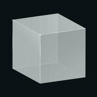 Transparent glass cube shapes in realistic style. Vector illustration