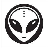 mínimo extraterrestre icono vector silueta negro color