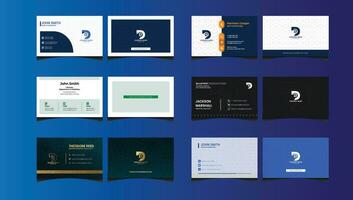 a set of business cards with different designs vector